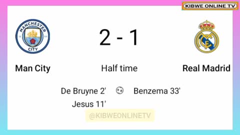 Man City vs Real Madrid (4-3), Benzema Goal, Kevin De Bruyne Goal Results UEFA Champions League