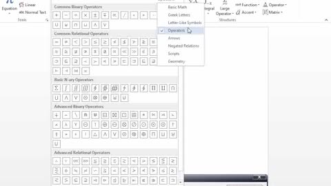 How to use MS Word for Mathematical functions?