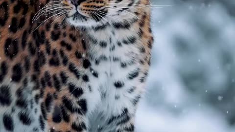 Look at this beauty 😍 Amur leopard enjoying the snow ❄️❤️