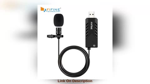 Exclusive FIFINE Lavalier Clip-on Cardioid Condenser Com