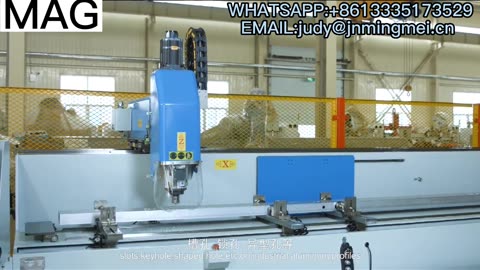 Aluminum window machine CNC processing center #aluminummachine #aluminumcutting #drilling #milling