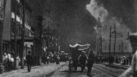 Burning The Standard Oil Company In Bayonne, New Jersey (1900 Original Black & White Film)