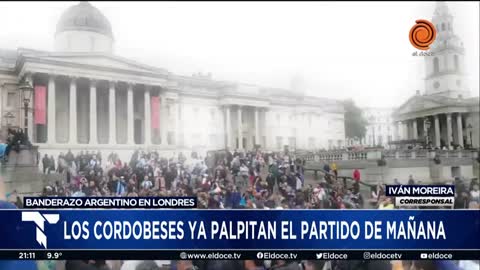 BANDERAZO por La Scaloneta en Londres: alentaron a la Selección en la previa a la Finalissima