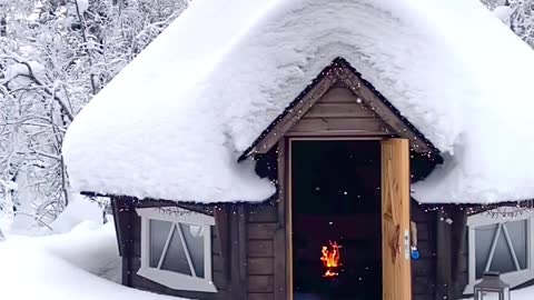 small winter house