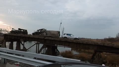 Mariupol now. Temporary bridge.