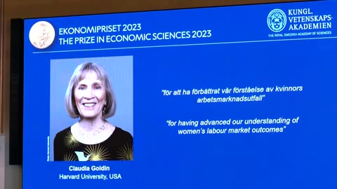 Claudia Goldin wins 2023 Nobel economics prize