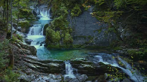 Sleeping with Water & White Noise Relaxing Waterfall Sounds