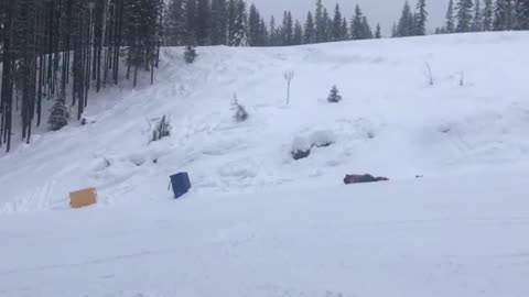 Skier Took An Unfortunate Fall Coming Down On Snow