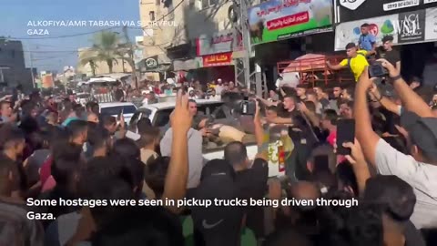 Capture of civilians soldiers after Hamas Attack on Izrael..