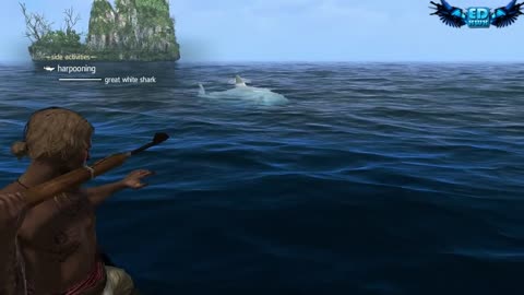 Assassin's Creed 4 All Harpooning Activities & The White Whale ( Moby Dick )