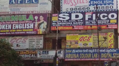 Street in India Where Every Billboard is of a Coaching Center