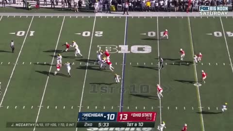 Michigan WR Cornelius Johnson WIDE OPEN 75 Yard TD vs Ohio State | 2022 College Football