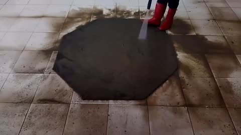 Flooded- Hard dirty carpet cleaning satisfying rug cleaning ASMR