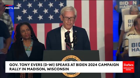 Wisconsin Gov. Tony Evers Throws Support Behind President Biden At Critical Campaign Rally