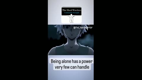 Being Alone is Power! be the man!