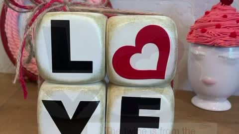 Dollar Tree Valentine’s DIY Love Blocks