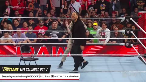 Shinsuke nakamura hits a brutal sneak attack on freakin Rollins Raw highlights 2023