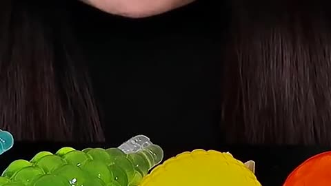 Honey Jelly, Interesting Water, Rainbow Tiktok Jelly #zoeyasmr #zoeymukbang #bigbites #mukbang #asmr