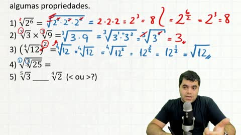 ⭐ Aula de POTENCIAÇÃO E RADICIAÇÃO da Matemática Básica DESBUGADA + Rafael Procopio + Paulo Pereira