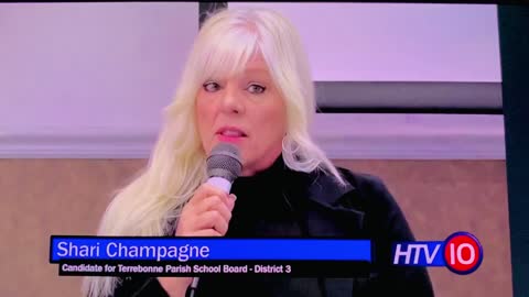 Shari Champagne school board candidate forum