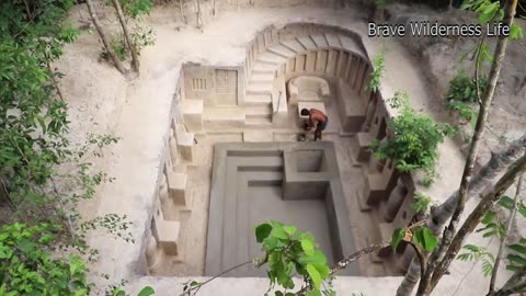 Unbelievable! Build Most Amazing Simple Underground Temple Living of the King (NO TOOL)