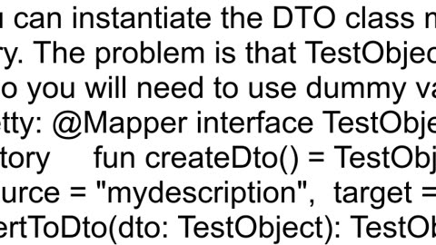 Kotlin mapstruct and generated DTO error quotdoes not have an accessible parameterless constructorq