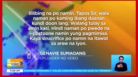 Kabaong, itinawid sa ilog gamit ang balsa