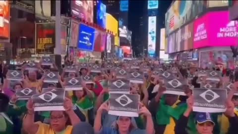 Brazilians in Times Square, November 13, 2022