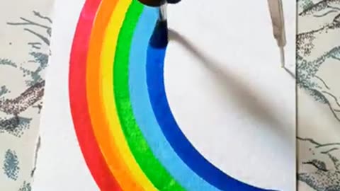 I am trying rainbow art