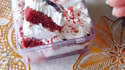 Red Velvet Dessert Box || Eggless Red Velvet Cake