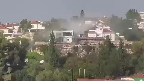 Direct hit on a civilian house in Alfei Menashe, an Israeli community in Samaria.