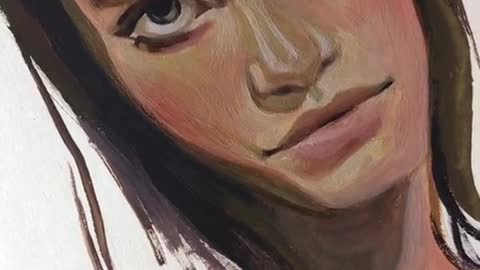 Белила заканчиваются.. #art #painting #gouache #portrait