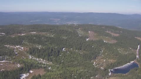 Råsjøen, Jaktslottet Raasjøen, Romeriksåsen - Flying Over Norway