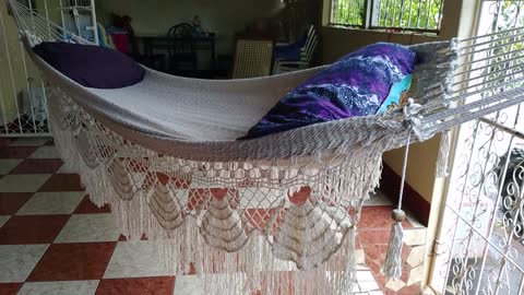 White Hanging Hammock Bohemian Style