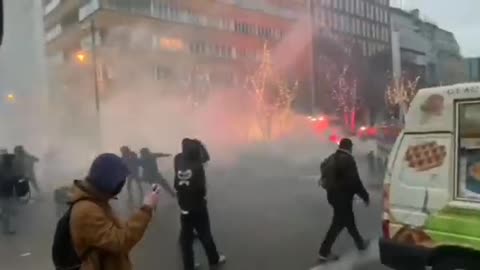 Protests In Brussels Against Health Pass