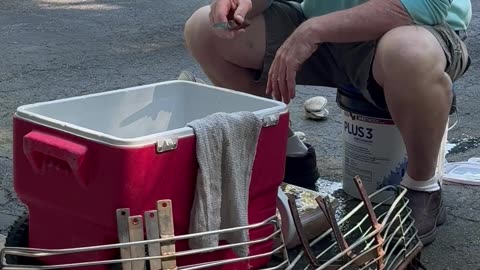 Shucking Chowder & Cherrystone Clams