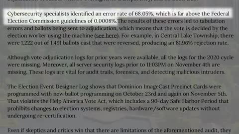 Voter Fraud 2020 post from Youtube 02.08.2021