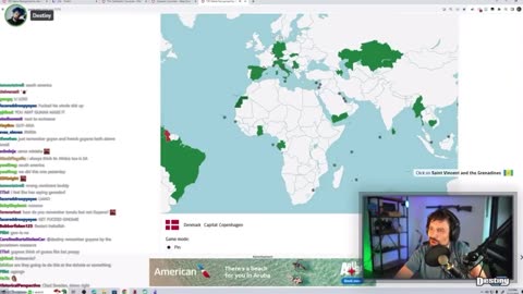 Destiny struggles to locate Denmark on a map, confuses with Germany