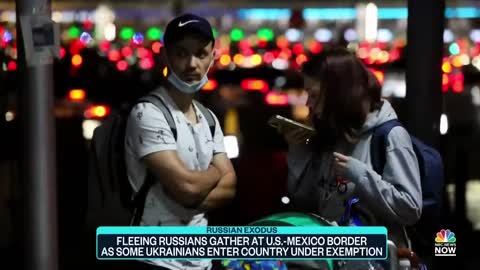 Anti-War Russians Gather At U.S.-Mexico Border Seeking Asylum