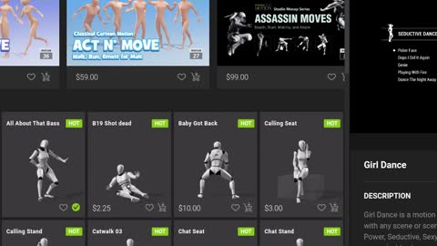 RealIllusion Mocap 3D Girl Dance Motion Pack for FREE