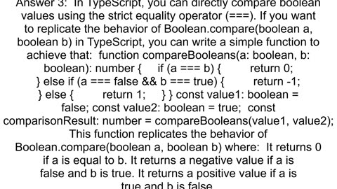 How to compare 2 boolean values in TypeScript