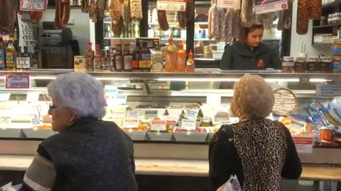 Grocery department inside the Queen Victoria Market.