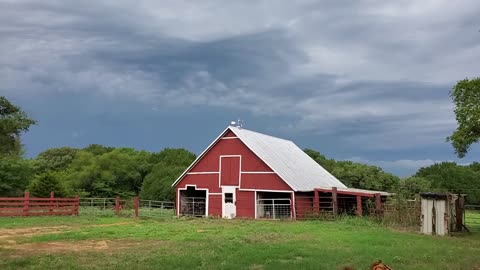 Approaching storm at the farm