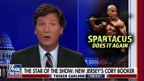 Tucker Carlson calls Sen. Cory Booker -the Jussie Smollett of Democratic politics.-