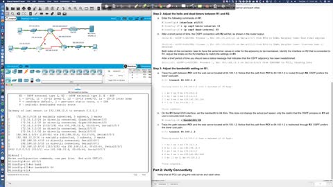 CCNAv7 - Enterprise Networking, Security, & Automation (ESNA) - Packet Tracer 2.4.11 (Modify OSPFv2)