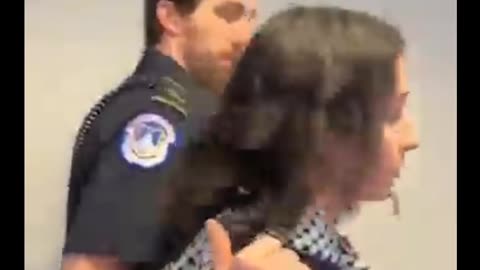 Lady of codepink. Arrested but why?