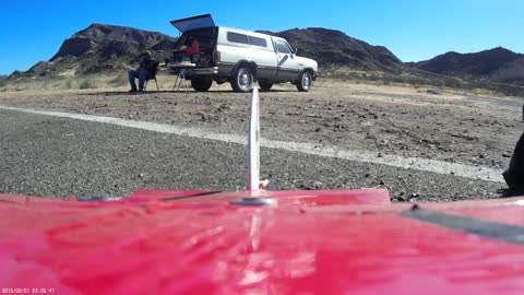 Flight from abandoned airfield in San Carlos, Mexico