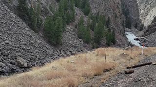 Beautiful scenery in Colorado viewed from a train