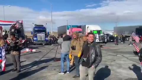 Freedom Convoy USA - Adelanto, CA - Around 200+ people, 40 trucks & 50 cars are ready to start the juorney towards Washington DC