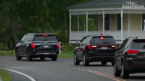 Donald Trump convoy leaves New Jersey